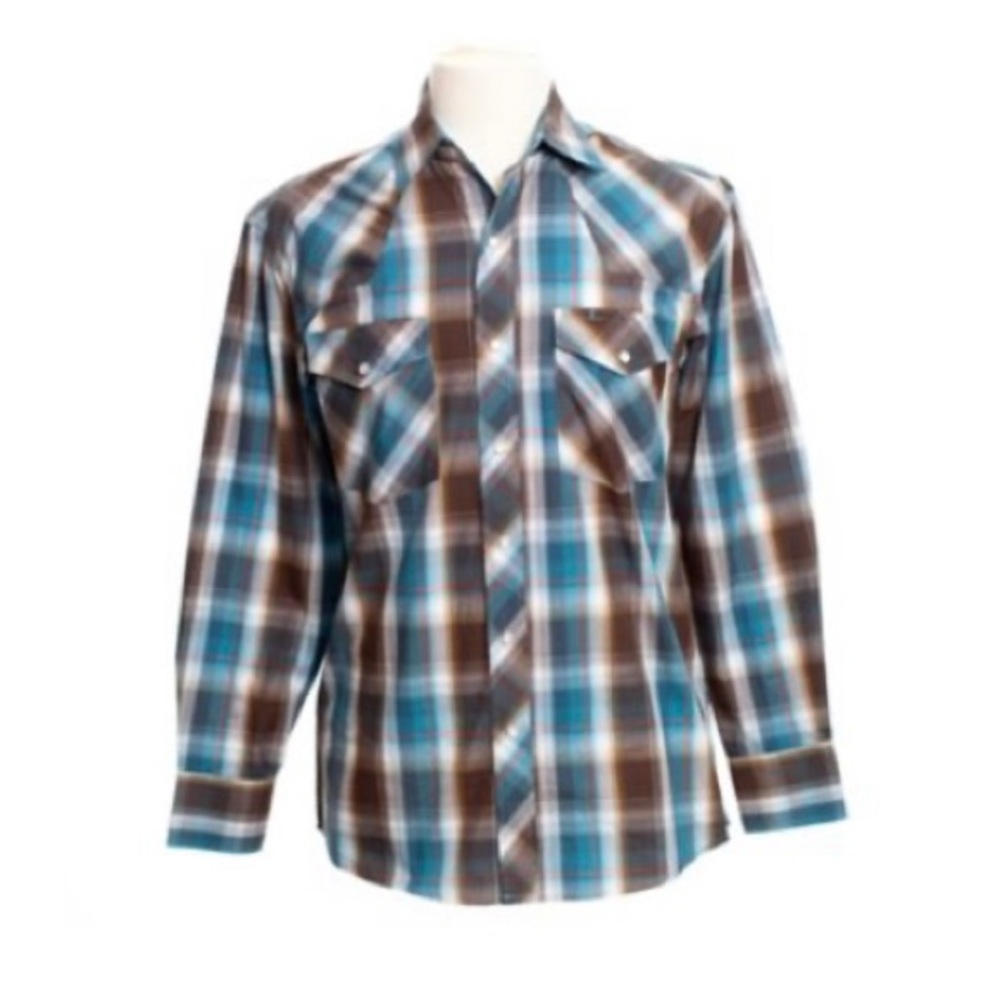 Men’s Western Dress Shirt with Pearl Snaps